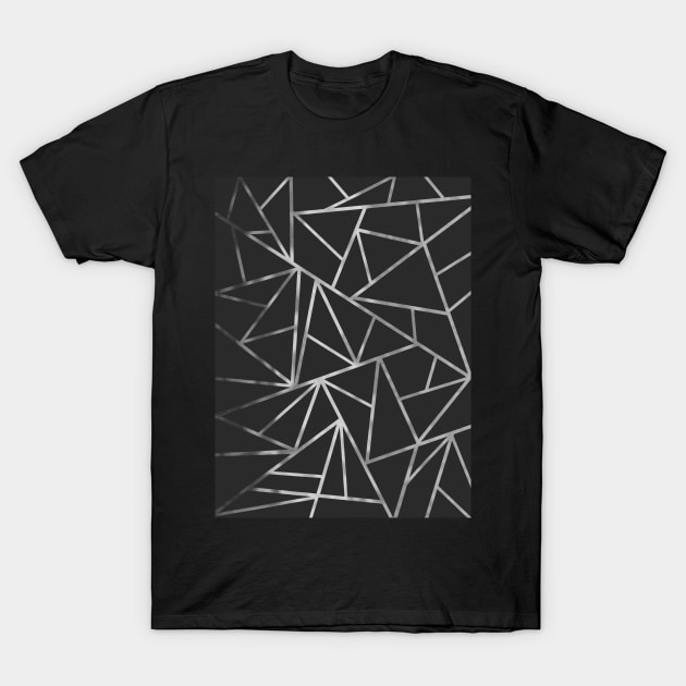 GEOMETRIC Black And Silver. T-Shirt by SartorisArt1